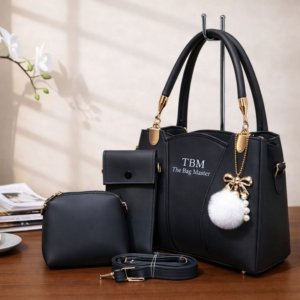 TBM The Bag Master 3 Piece Handbag Set Providing Stylish Design Comfortable Use Everyday Carry