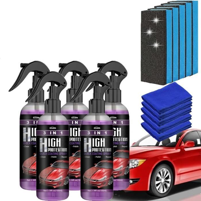 Rayhong 3-in-1 High Protection Quick Coating Spray - Ceramic Waterless Wash, Polish & Paint Sealant - Scratch Repair & Scuff Remover (30ml)