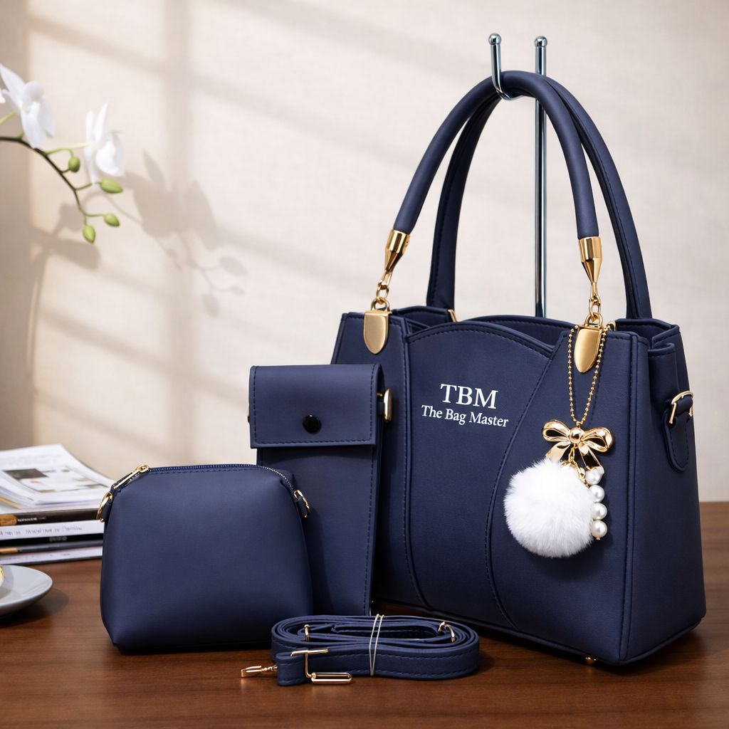 TBM The Bag Master 3 Piece Handbag Set Providing Stylish Design Comfortable Use Everyday Carry