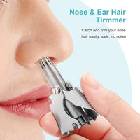 Mini Portable Nose Hair Trimmer – Manual Stainless Steel Grooming Tool