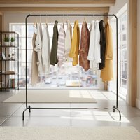 Metal Clothes Hanging Rack – Space-Saving Garment Organizer, Strong Frame