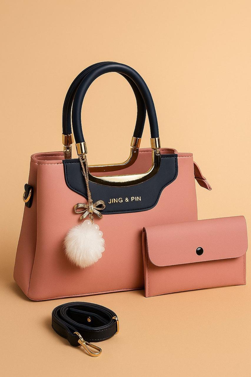 JING & PIN Ladies Handbag Set – Stylish Bags with Matching Clutch