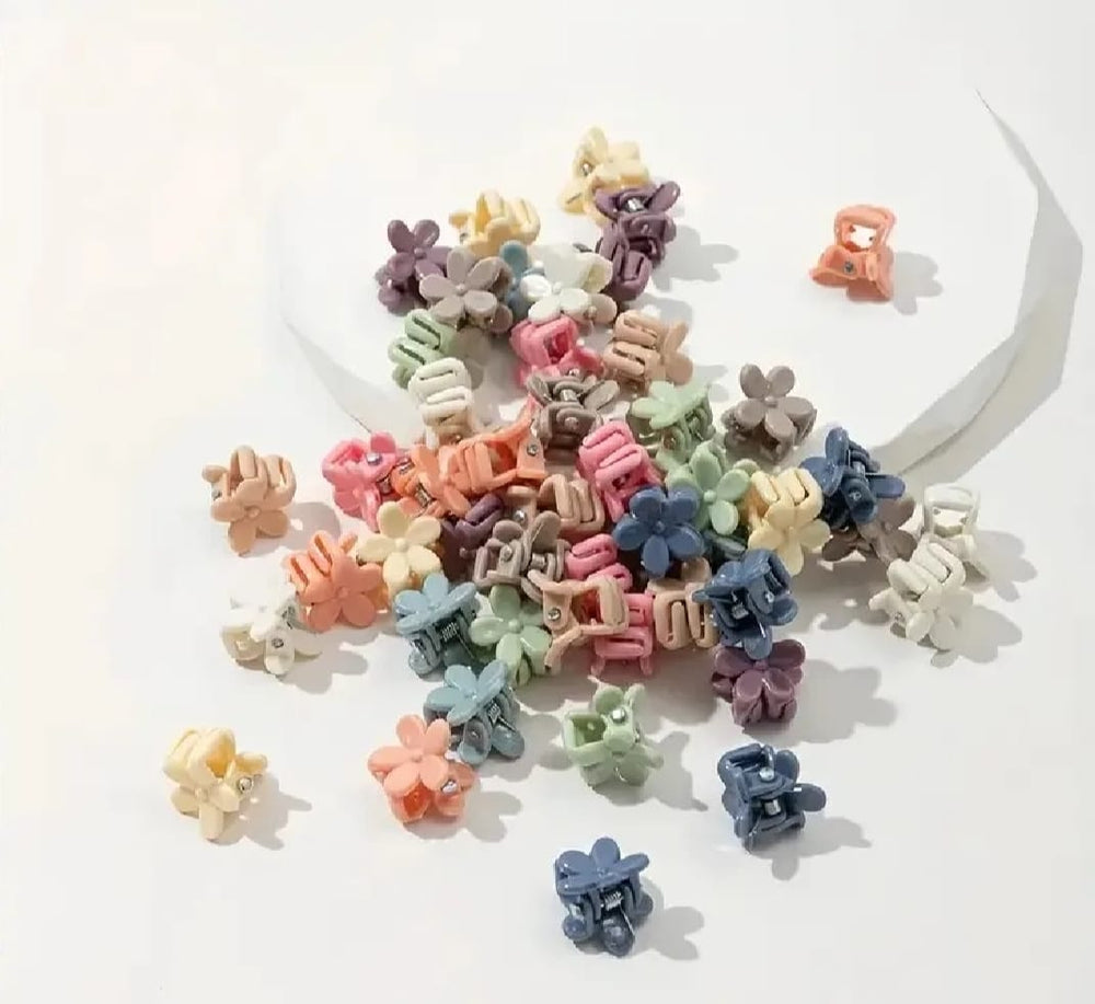 Kids Mini Flower Hair Clips 100PCS – Comfortable & Non-Slip