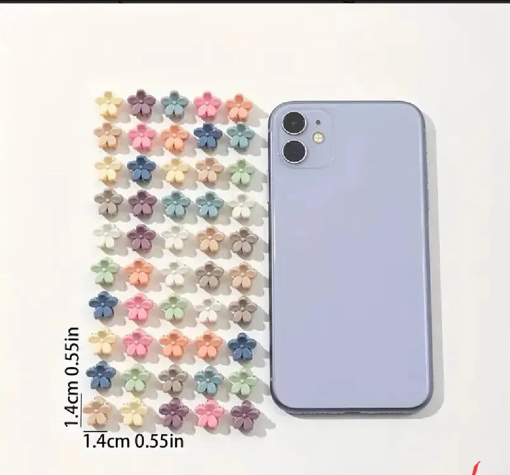 Kids Mini Flower Hair Clips 100PCS – Comfortable & Non-Slip