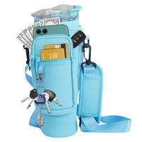 Water Bottle Carrier Bag with Phone Pocket for 1200ML Stanley Quencher Cup with Handl