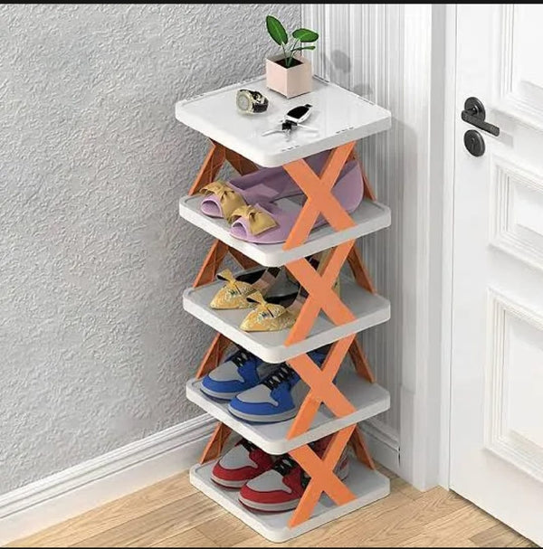 4-Layer Foldable Shoe Rack – Space-Saving Organizer