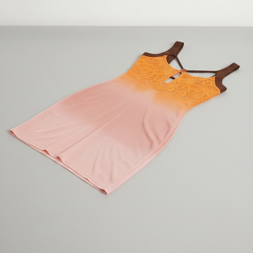 Sleeveless Multi-Tone Bodystocking Nightdress – Free Size